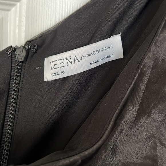 Ieena for Mac Duggal One Shoulder Ruffle Evening Gown in Black Size 10 - Picture 7 of 12